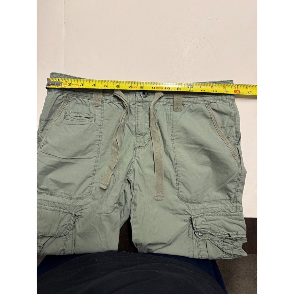 Polo Jeans Co Ralph Lauren Women Green Cargo Shorts Size 6 Drawstring Utility - Picture 5 of 7